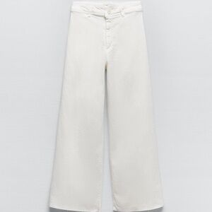 Zara Signature Denim The Marine Straight OFF White - Size 36/4- NWT